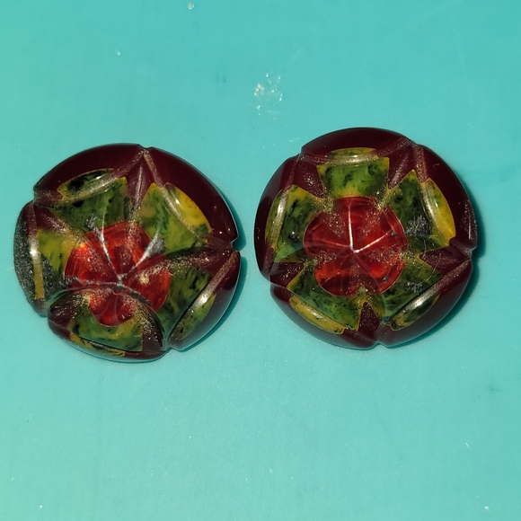 Vintage Bakelite Clipon Earrings